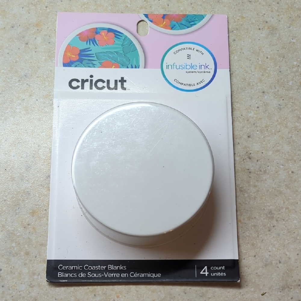 NEW Cricut White Ceramic Infusible Ink Coaster Set